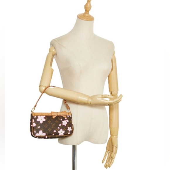 Louis Vuitton x Takashi Murakami Monogram Cherry Blossom Pochette Accessoires - Picture 1 of 13